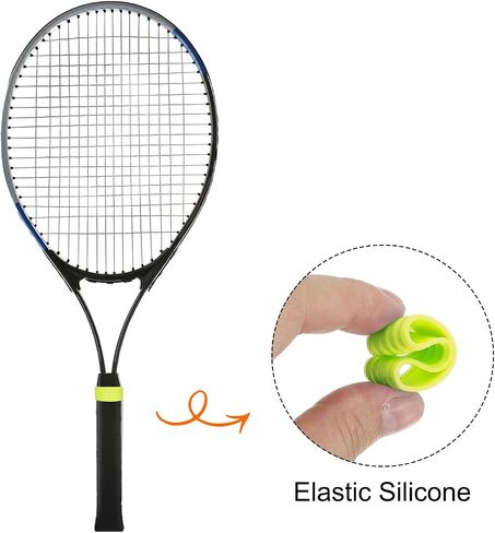 Meccanixity Tennis Gracket Silicone Racquet Ring ، Racket Band Rubber Ring Non Slip Extorbent Overgrip in Place in Saudi Arabia