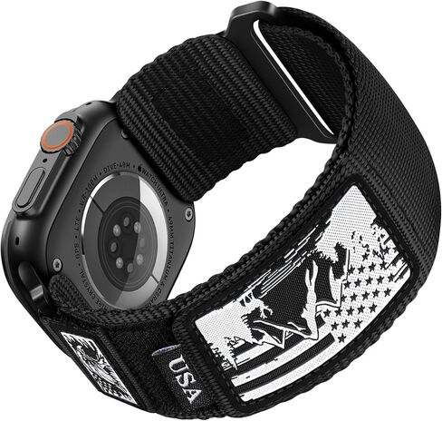 Snblk Rugged Nylon Sport Bands متوافقة مع Apple Watch Band 44mm Men 49mm 46mm 44mm 42mm ، Soft Stars-Stars- Stripes Flag Strap for Iwatch Bands Ultra 2/Ultra Series 10 9 8 7 5 4 3 2 1 SE in Kuwait