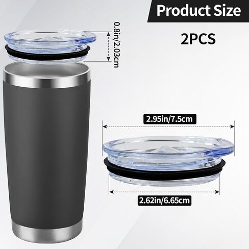 20oz Splash-Proof Silicone Travel Mug Lid - Slim Replacement Cover for Yeti Rambler Tumblers in Kuwait