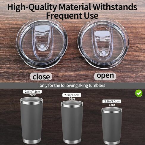 20oz Splash-Proof Silicone Travel Mug Lid - Slim Replacement Cover for Yeti Rambler Tumblers in Kuwait