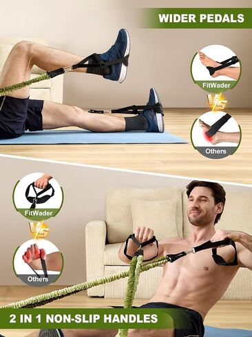 Pilates Bar Kit with Resistance Bands,260LBS Heavy Duty Resistance Bands for Working Out, Strength Pilates Equipment with Handles Door Anchor, Versatile Pilates Kit for Man Woman Full-Body Workouts in Saudi Arabia