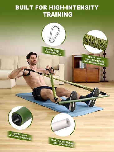 Pilates Bar Kit with Resistance Bands,260LBS Heavy Duty Resistance Bands for Working Out, Strength Pilates Equipment with Handles Door Anchor, Versatile Pilates Kit for Man Woman Full-Body Workouts in Saudi Arabia