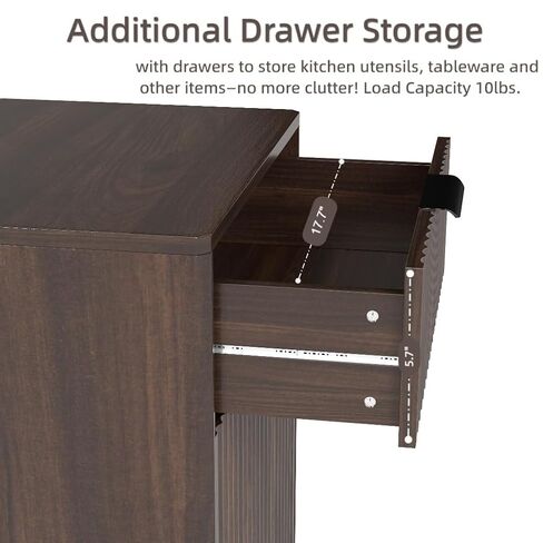 10 Gallon Tilt Out Trash Cabinet –Wooden Hidden Trash Can Cabinet,Pet Proof Trash Can Cabinet with Storage for Kitchen Bathroom, Living Room (Walnut) in Kuwait