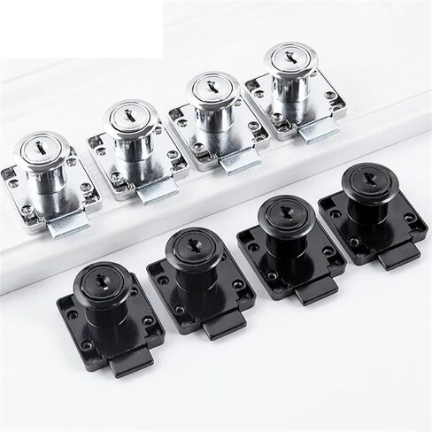 Cabinet Drawer Lock 22 32 38mm for Gym Locker School Desk Mail Box DIY Furniture Hardware MMS385 A 1Pcs(22mm Black) in Saudi Arabia