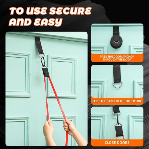 Soulchen Door Anchor with Exercise Band for Resistance Bands, Universal Anchoring System for Indoor, Outdoor, Resistance Band Door Anchor for Workouts, Strength Training for Men, Women in Saudi Arabia