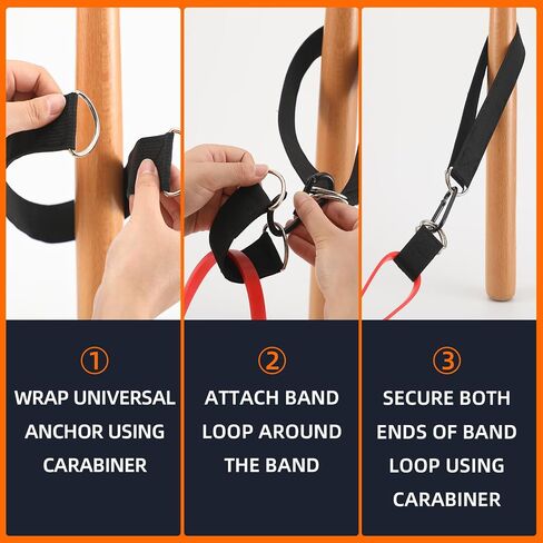 Soulchen Door Anchor with Exercise Band for Resistance Bands, Universal Anchoring System for Indoor, Outdoor, Resistance Band Door Anchor for Workouts, Strength Training for Men, Women in Saudi Arabia