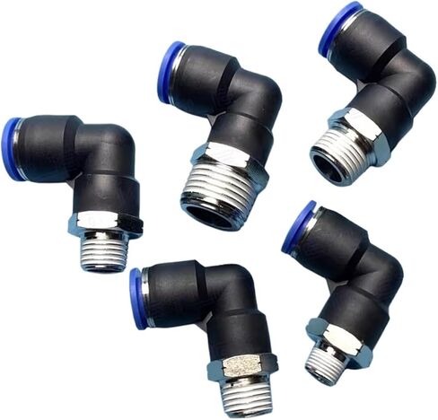 1pcs PL Elbow Pneumatic Fitting Hole 4 6 8 10 12mm NPT Thread 1/8" 1/4" 1/2" External Quick Release Pipe Air Connector(PL4-N03 (NPT3I8)) in Saudi Arabia