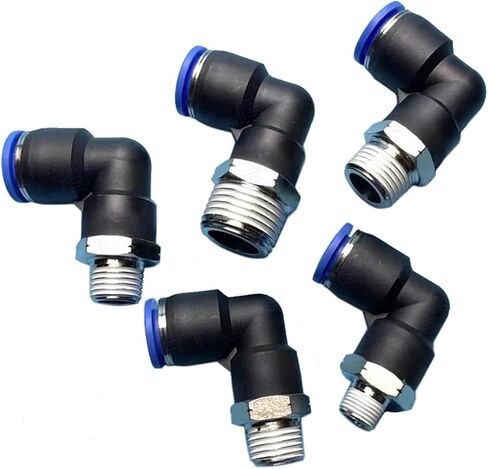 1pcs PL Elbow Pneumatic Fitting Hole 4 6 8 10 12mm NPT Thread 1/8" 1/4" 1/2" External Quick Release Pipe Air Connector(PL4-N03 (NPT3I8)) in Saudi Arabia