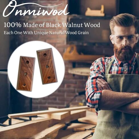 Guitar Wall Mount 2 Pack, Auto Lock Black Walnut Wood Guitar Hanger, Guitar Wall Hangers, Guitar Holder Hook Wall Stand for Classical, Acoustic, Electric Guitar, Banjo, Bass, Gift for Guitar Player in Saudi Arabia