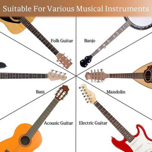 Guitar Wall Mount 2 Pack, Auto Lock Black Walnut Wood Guitar Hanger, Guitar Wall Hangers, Guitar Holder Hook Wall Stand for Classical, Acoustic, Electric Guitar, Banjo, Bass, Gift for Guitar Player in Saudi Arabia