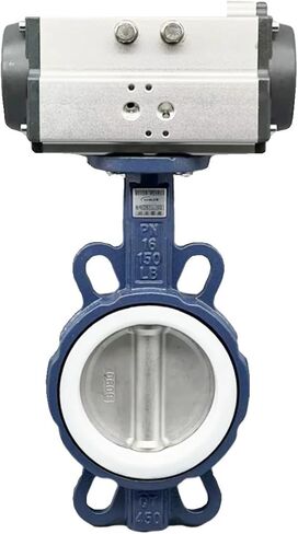 Pneumatic butterfly valve Tetrafluoro pin free 304 valve plate D671F-16Q clamp type stainless steel DN100 125(4) in Saudi Arabia