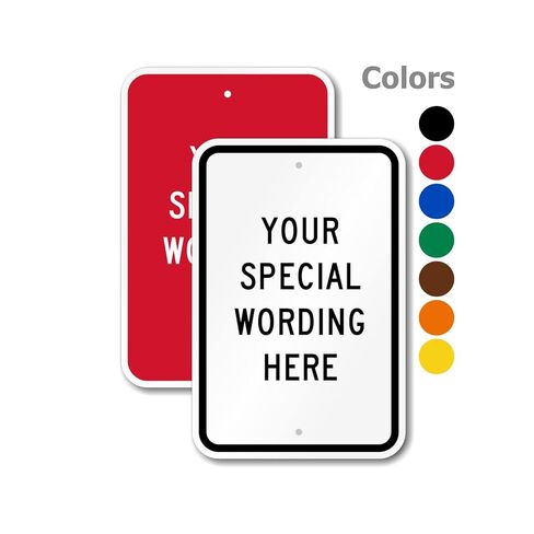 SmartSign "إضافة الصياغة الخاصة بك" علامة عمودية مخصصة | 12 "× 18" من الألومنيوم ، صنع في الولايات المتحدة الأمريكية in Saudi Arabia