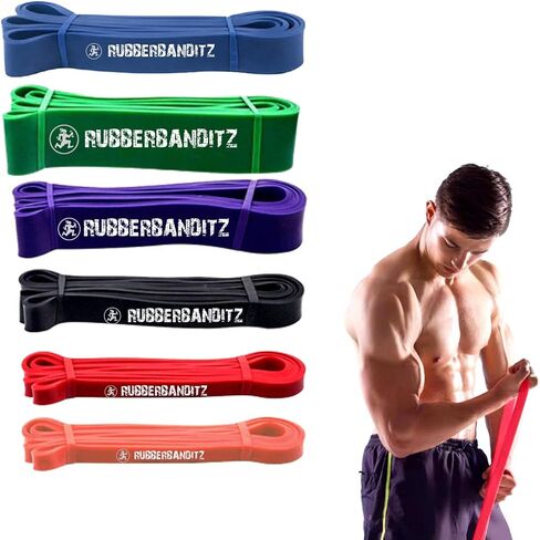 Rubberbanditz Combo Pull Up Assist Bands | Heavy Duty Resistance Exercise Bands for Powerlifting, Mobility, and Stretching | Resistance Bands for Working Out in Kuwait