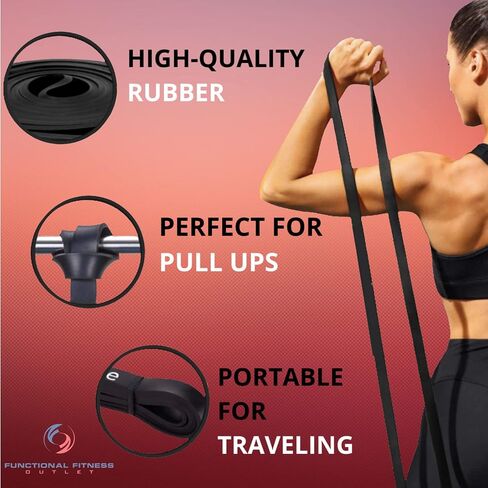 Rubberbanditz Combo Pull Up Assist Bands | Heavy Duty Resistance Exercise Bands for Powerlifting, Mobility, and Stretching | Resistance Bands for Working Out in Kuwait