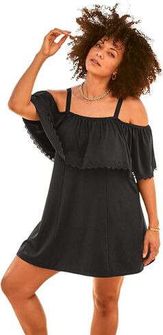 Swim 365 Women's Plus Size Size Off-the Consterer Dress in Saudi Arabia
