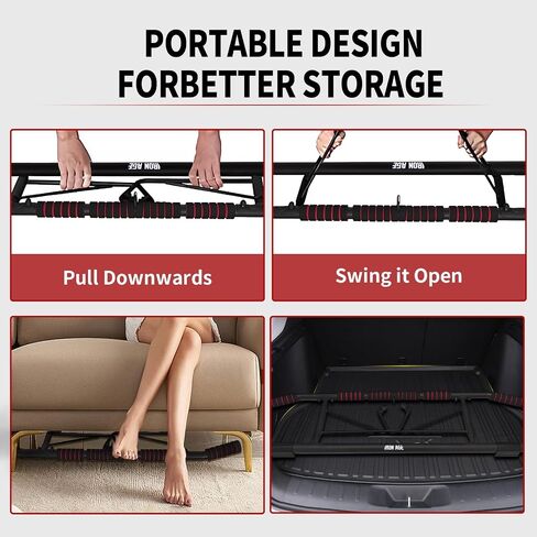 IRON AGE Pull Up Bar for Doorway : 2025 New Pullup Bar - Industrial Grade Steel, Hang & Go Training, Multi-Grip Horizontal Array in Kuwait