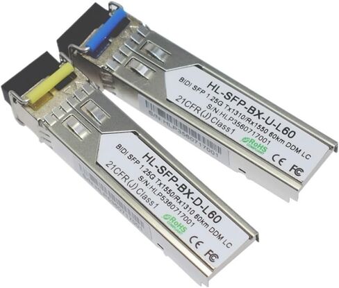 SFP Gibgabit Ethernet SC/LC Single Connector Optional 1.25G SFP 60km SFP-BX-D/U-S60 1310/1550nm in Saudi Arabia