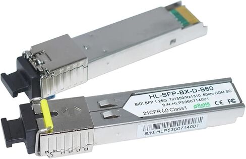 SFP Gibgabit Ethernet SC/LC Single Connector Optional 1.25G SFP 60km SFP-BX-D/U-S60 1310/1550nm in Saudi Arabia