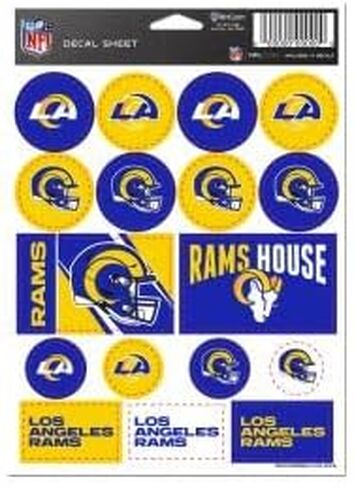 Los Angeles Rams Vinyl Sticker Sheet 5" x 7" in Saudi Arabia