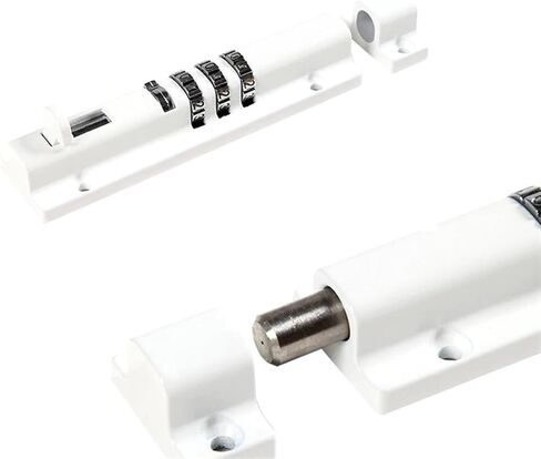 Combination Door Latch Lock 3 Digit Password Sliding Bolt for Storage Jewelry Box Cabinet Gym School Locker MS550 I 1Pcs(White 1pcs) in Saudi Arabia