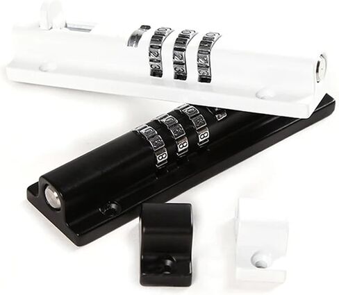 Combination Door Latch Lock 3 Digit Password Sliding Bolt for Storage Jewelry Box Cabinet Gym School Locker MS550 I 1Pcs(White 1pcs) in Saudi Arabia