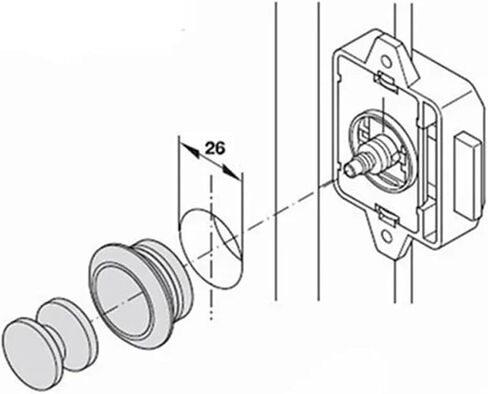 قم بضغط قفل خزانة الأزرار لسيارة الإسعاف RV Caravan Motorboard Furniture Locks Latch ZS02 A 1PCS (1 PCS BG) in Saudi Arabia