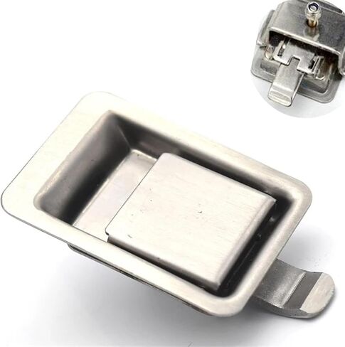 304 Stainless Truck Trunk Cabinet Lock Pickup Yacht Boat Cupboard Accessories Bus Handle MS220 D 1Pcs(Curved Piece) in Saudi Arabia