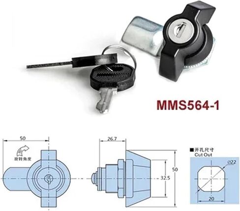 Handle Cabinet Cam Lock for Storage-Box Jewelry Case Mail Box Electronic File Cabinet Office Product Industry MS564 H 1Pcs(MMS564-2) in Kuwait