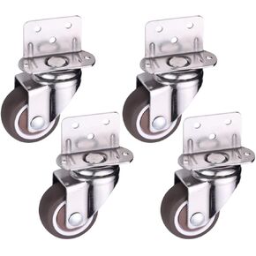 Casters Wheel L Type 1/1.25/1.5/2 Inch Swivel Mute Brake Caster Furniture Hardware Fittings 4Pcs(C,2 inch) in Saudi Arabia
