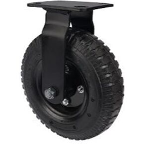 8 Inch Normal Caster Inflatable Rubber Wheel Universal Heavy 1Pcs(8-inch-B-braked) in Saudi Arabia