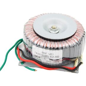 1PCS 50W Toroidal Core Transformer من أسلاك المينا النحاسية النقية لإخراج مضخم الطاقة 9V إدخال 110 فولت (220 فولت) in Kuwait