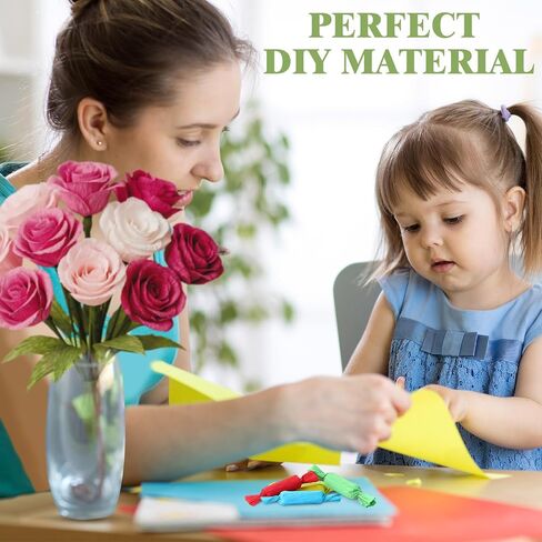Humyoun 30 Pack Crepe Paper Rolls 16 Inch Wide 8.2ft Long Crepe Paper Flower Streamer with 60 Floral Stem Wires and 2 Floral Tapes for Flower Making DIY Gift Birthday Wedding Decorations in Saudi Arabia