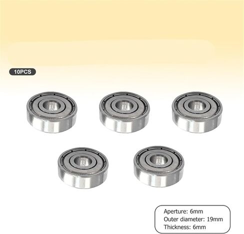 10pcs محامل كرة محتومية 6x19x6mm 626zz محامل التزلج على التزلج الكربون الصلب المحامل البديلة لنافذة الباب in Saudi Arabia