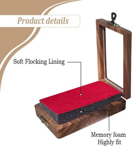 Arrowhead Display Case Arrowhead Shadow Box Handmade Small Wood Box Native American Arrowhead Display Box for Collectibles Military Coins Project Spear Crystal Stone in Kuwait