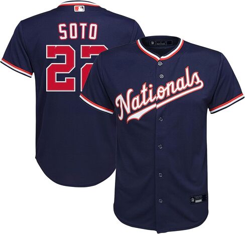 Outerstuff Juan Soto Washington Nationals #22 MLB Kids Youth 4-20 Navy Alternate Player Jersey in Saudi Arabia