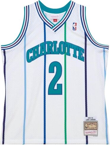 Charlotte Hornets Johnson 2 Jersey - White - Smjy4157 by Mitchell & Ness in Saudi Arabia