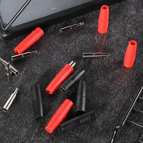 10 PCS 4MM معزول أنثى موصلات الموزات الموصل نوع لحام الموصل الذكور موصل الموز (الأسود ، الأحمر) in Kuwait