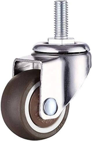 4Pcs/Lot 2 Inch Cart Wheel Trolley Swivel Caster Wheels Soft Rubber TPE M10x 25mm Threaded Stem in Saudi Arabia