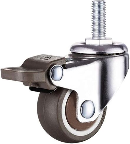4Pcs/Lot 2 Inch Cart Wheel Trolley Swivel Caster Wheels Soft Rubber TPE M10x 25mm Threaded Stem in Saudi Arabia