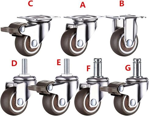 4pcs 1.5 بوصة TPE 8x20mm Ultra Quiet Rubber Wheel Brake Brake Furniture Brake (A15 و C15) in Saudi Arabia