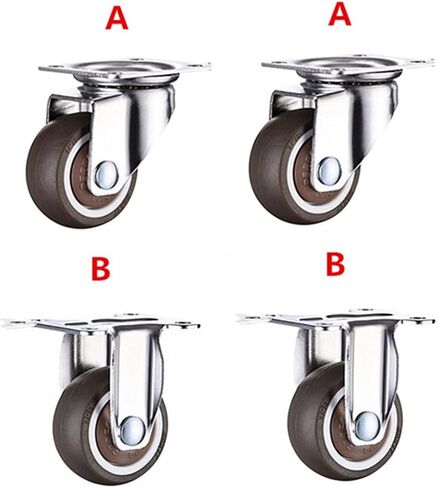 4pcs 1.5 بوصة TPE 8x20mm Ultra Quiet Rubber Wheel Brake Brake Furniture Brake (A15 و C15) in Saudi Arabia
