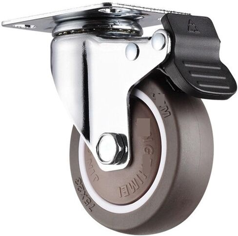 2pcs 2/2.5 TPR Wheels Heavy Duty with Dual Casters with Brake No Noise Lockable Wheels in Saudi Arabia