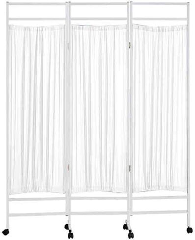 شاشة خصوصية متنقلة قابلة للطي ، مقسم لغرفة الصلب في المستشفيات ، جدار فاصل خصوصية التقسيم ، مكتب جمال غرفة الطوارئ (أبيض ، 3 لوحات) in Kuwait