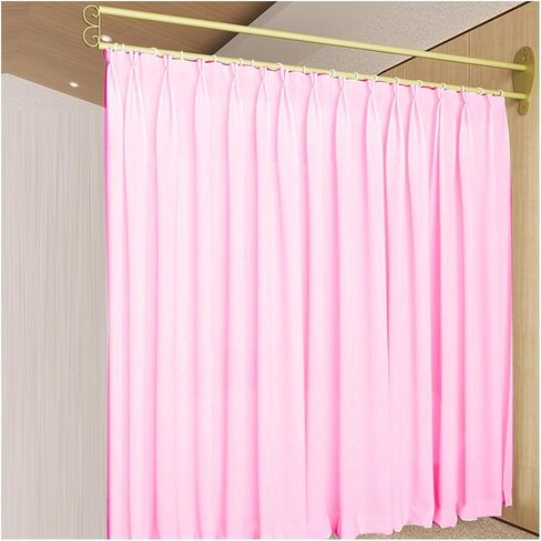 Privacy Partition Curtains, U-Shape Room Divider, Metal Support Wall Mounted Curtains, Flat Hooks Medical Curtain for Fitting Room Beauty Salon Bedroom (Color : Purple+W in Kuwait