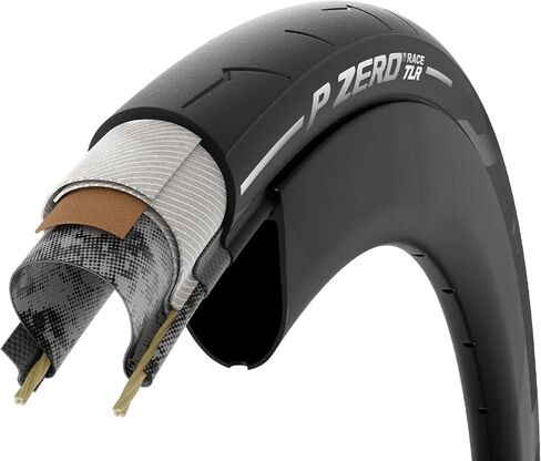 Pirelli P Zero Race TLR Performance Bike Tyre - Color Edition ، الوزن الخفيف ، الفاصلة الجاهزة للأنبوب / السباق ، Speed ​​& Grip ، حماية ثقب متفوقة ، (1) إطارات ، 3 خيارات ملصقات ملونة / أحجام 700C in Kuwait