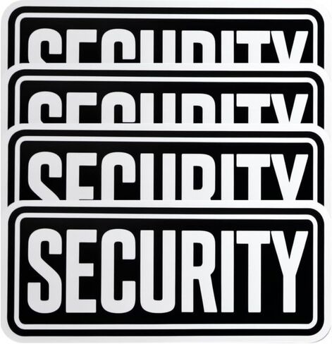 Security Stickers, Pack of 4, 7.8 x 2.4 Inches in Saudi Arabia