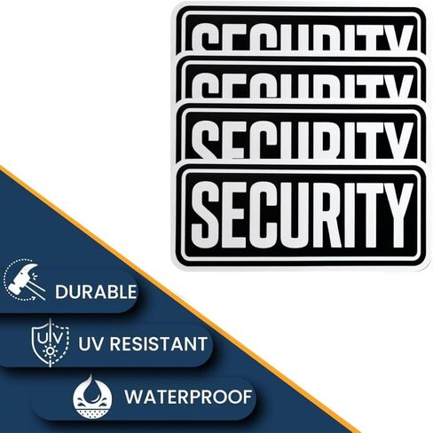 Security Stickers, Pack of 4, 7.8 x 2.4 Inches in Saudi Arabia