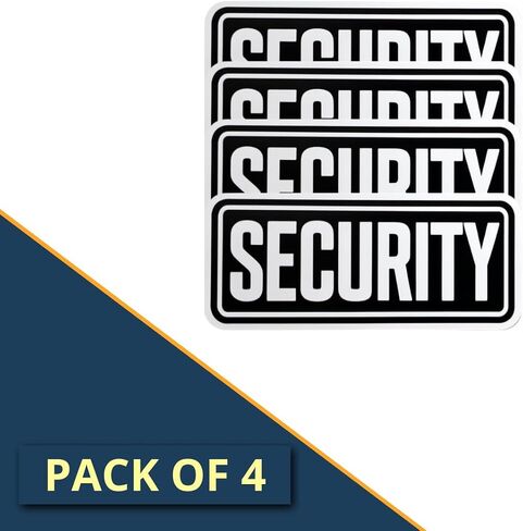 Security Stickers, Pack of 4, 7.8 x 2.4 Inches in Saudi Arabia