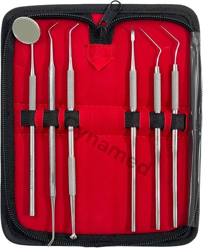 New CYNAMED USA German Stainless Dental Dental Dentist Pick Tool Kit -Set of 6 Piece-A+ Quality in Saudi Arabia