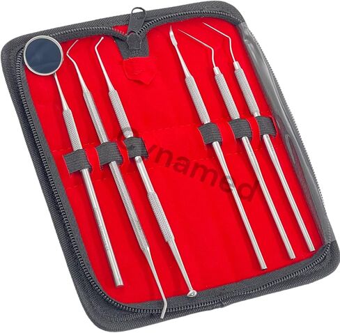 New CYNAMED USA German Stainless Dental Dental Dentist Pick Tool Kit -Set of 6 Piece-A+ Quality in Saudi Arabia